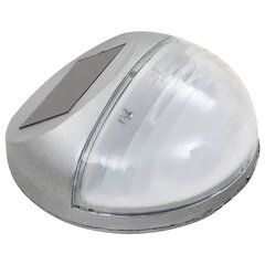 päikesepatareiga seinavalgustid, LED, 24 tk ümmargune, hõbedane, vidaXL цена и информация | Уличное освещение | kaup24.ee