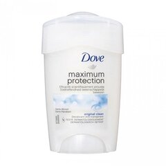 Pulkdeodorant Dove Maximum Protection Original Clean Cream 45 ml цена и информация | Дезодоранты | kaup24.ee