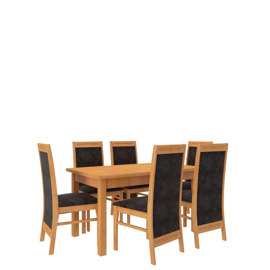 Söögitoakomplekt ADRK Furniture Rodos 7, pruun hind ja info | Söögilauakomplektid | kaup24.ee