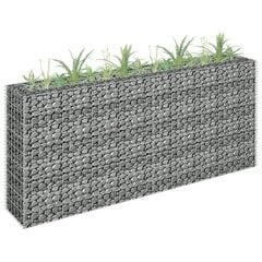 Gabioon-taimelava vidaXL, tsingitud teras, 180 x 30 x 90 cm hind ja info | Istutus- ja turbapotid | kaup24.ee