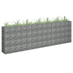 Gabioon-taimelava vidaXL, tsingitud teras, 270 x 30 x 90 cm hind ja info | Istutus- ja turbapotid | kaup24.ee