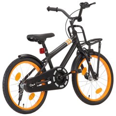 Laste jalgratas esipakiraamiga vidaXL, 18'', must ja oranž цена и информация | Велосипеды | kaup24.ee
