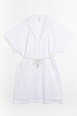 Itaalia linane kleit naistele Lumina, valge