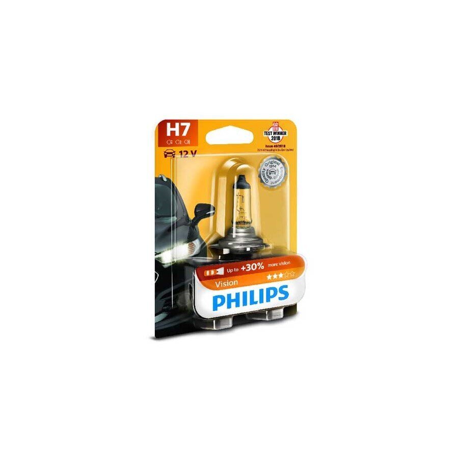 PHILIPS auto pirn H7 12V 55W VISION +30% blisteris hind ja info | Autopirnid | kaup24.ee