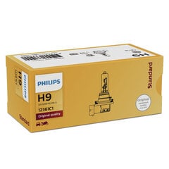 PHILIPS auto pirn H9 12V 65W PGJ19-5 цена и информация | Автомобильные лампочки | kaup24.ee