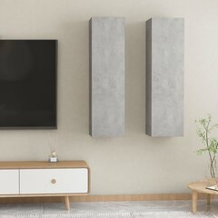 vidaXL televiisori kapid, 2tk., betoon, 30,5x30x100cm, MDP цена и информация | Тумбы под телевизор | kaup24.ee