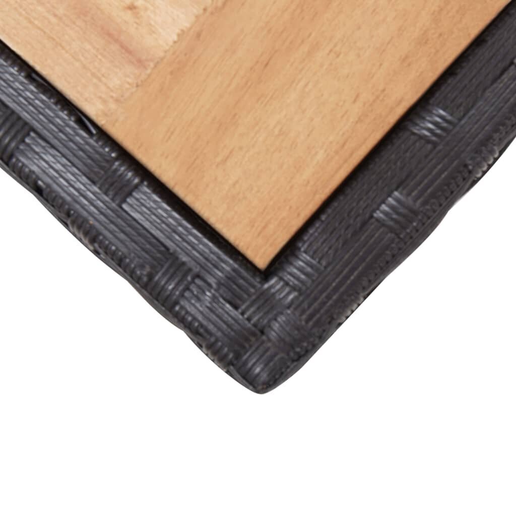 Aialaud vidaXL, must ja pruun 123 x 60 x 74 cm, toekas akaatsiapuit hind ja info | Aialauad | kaup24.ee