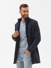 пальто демисезонное C430 - темно-синее цена и информация | Мужские пальто | kaup24.ee