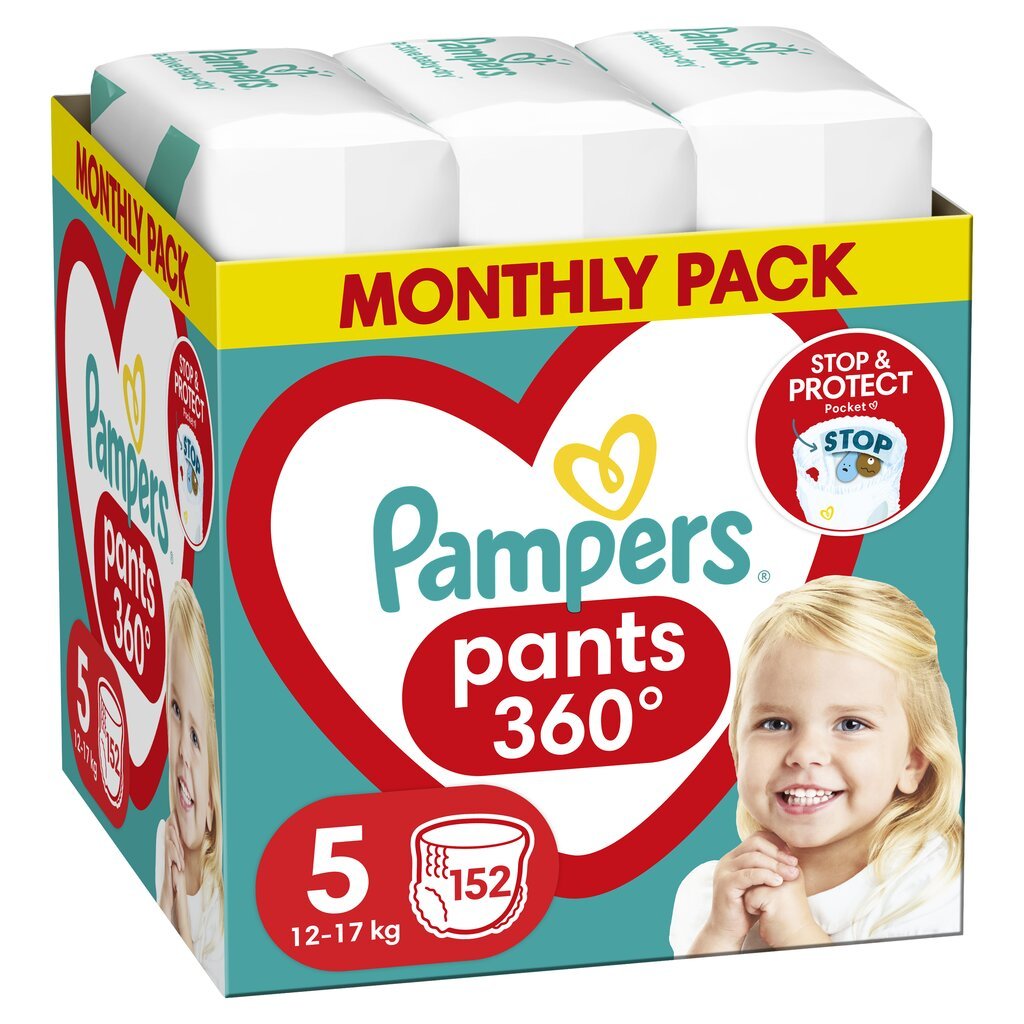 Mähkmed-püksid Pampers Pants Monthly Pack, suurus 5 12-17 kg, 152 tk. hind ja info | Mähkmed | kaup24.ee