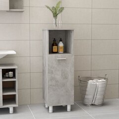 vidaXL vannitoakapp betoonhall 30 x 30 x 95 cm puitlaastplaat цена и информация | Шкафчики для ванной | kaup24.ee