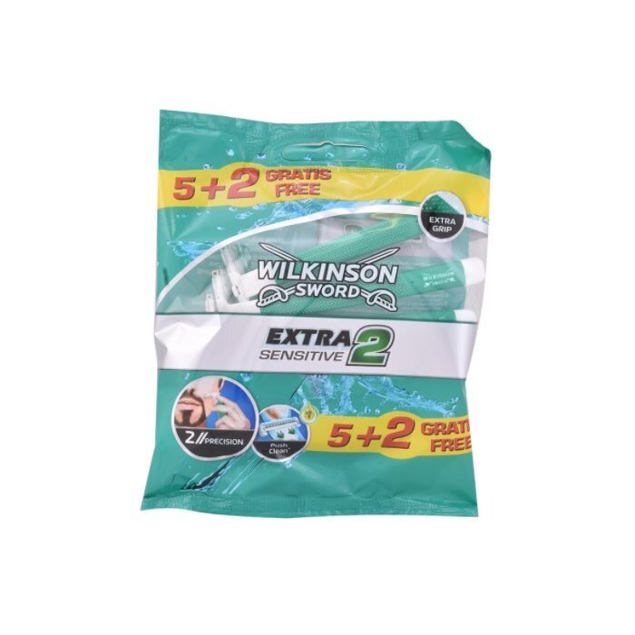 Wilkinson Sword Extra 2 Sensitive raseerija meestele 5 tk hind ja info | Raseerimisvahendid | kaup24.ee