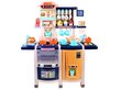 Suur laste mänguköök koos külmkapi ja ahjuga Large Simulation Kitchen, 100x80x30 cm, sinine hind ja info | Tüdrukute mänguasjad | kaup24.ee