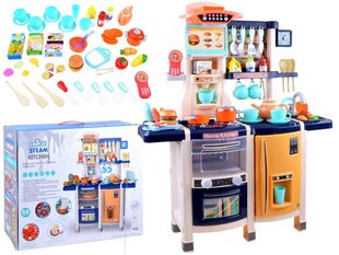 Suur laste mänguköök koos külmkapi ja ahjuga Large Simulation Kitchen, 100x80x30 cm, sinine hind ja info | Tüdrukute mänguasjad | kaup24.ee
