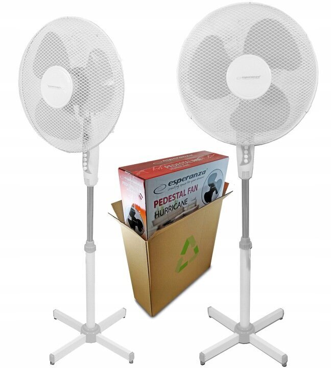 Ventilaator teleskoopalusega Esperanza HURRICANE 50 W white цена и информация | Ventilaatorid | kaup24.ee