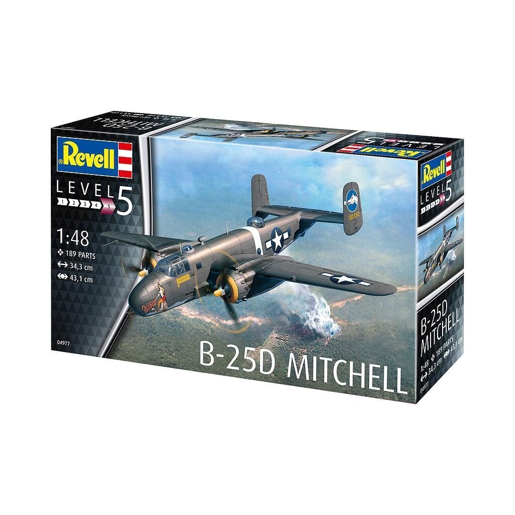 Liimitav mudel B-25C/D Mitchell Revell, 1:48, 230tk цена и информация | Klotsid ja konstruktorid | kaup24.ee