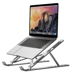 Kokkupandav sülearvuti alus alumiiniumist, must hind ja info | Sülearvuti tarvikud | kaup24.ee