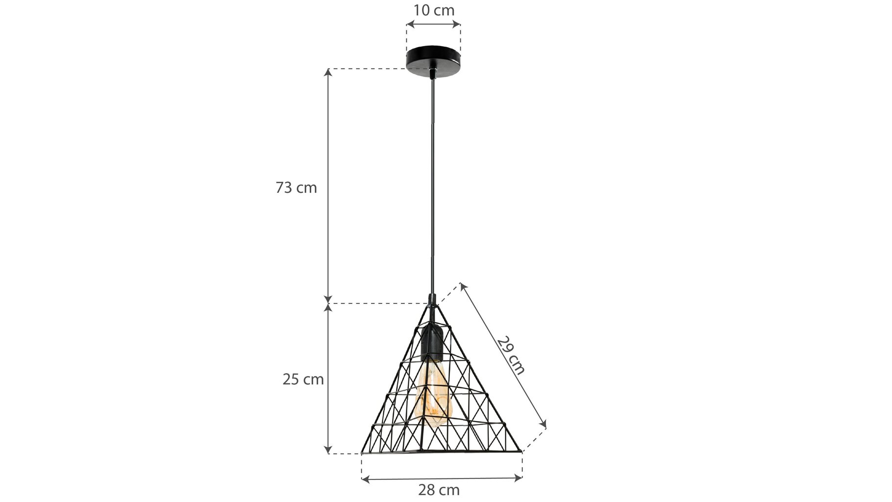 Rippvalgusti Loft Pyramid hind ja info | Rippvalgustid | kaup24.ee