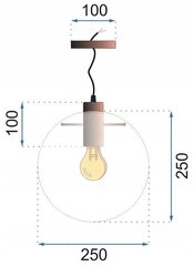 Rippvalgusti Lassi, 25 cm, Rose gold цена и информация | Люстры | kaup24.ee