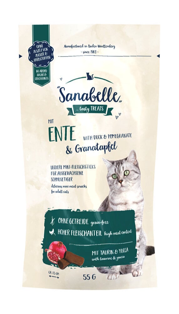 Kuivtoit kassidele Sanabelle Adult Geflugel 2kg + Snack Ente 55g hind ja info | Kuivtoit kassidele | kaup24.ee