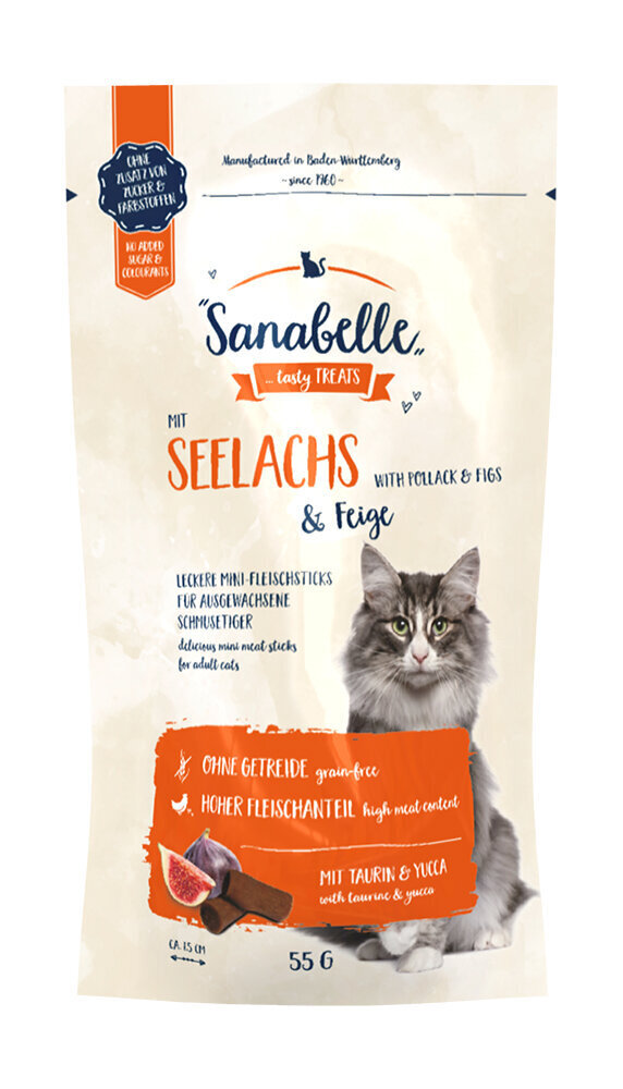 Kuivtoit kassidele Sanabelle Adult Geflugel 2kg+ Snack Seelachs 55g hind ja info | Kuivtoit kassidele | kaup24.ee