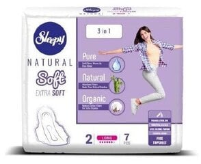 Sleepy Natural SOFT hügieenisidemed Long (8tk) цена и информация | Тампоны, гигиенические прокладки для критических дней, ежедневные прокладки | kaup24.ee