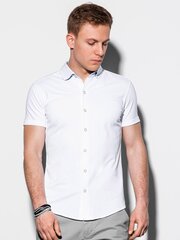 Рубашка с коротким рукавом К541 - белая цена и информация | Мужские рубашки | kaup24.ee