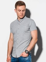 Рубашка с коротким рукавом К543 - серая цена и информация | Мужские рубашки | kaup24.ee