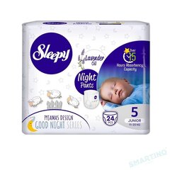 Подгузники New Sleepy PANTS Junior, 24 шт, 5-й размер, 11-20 кг цена и информация | Пеленки | kaup24.ee