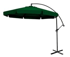Большой зеленый складной садовый зонт, 350 см цена и информация | Зонты, маркизы, стойки | kaup24.ee