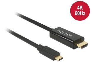 Delock 85291, USB-C/HDMI, 2 м цена и информация | Кабели и провода | kaup24.ee