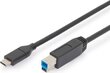 Digitus AK-300149-018-S, USB-C/USB-B, 1.8 m цена и информация | Kaablid ja juhtmed | kaup24.ee