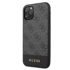 Жесткий чехол с полосой Guess GUHCN61G4GLGR  4G для Apple iPhone 11, черный цена и информация | Чехлы для телефонов | kaup24.ee