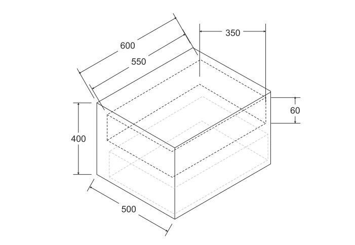 Vannitoakapp Besco Floo 60 koos Slim marble tööpinnaga, valge/must цена и информация | Vannitoakapid | kaup24.ee