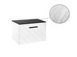 Vannitoakapp Besco Floo 80 koos Slim marble tööpinnaga, valge/must hind ja info | Vannitoakapid | kaup24.ee