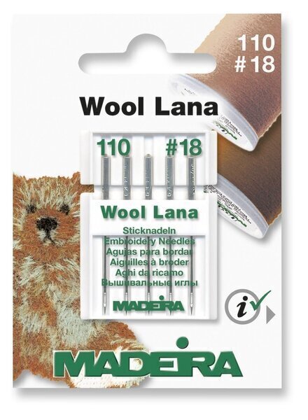 Nõelad Madeira Wool Lana 9452 hind ja info | Õmblustarvikud | kaup24.ee