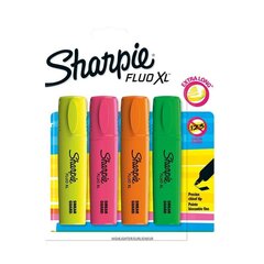 Tekstimarkerite komplekt Sharpie, 4 värvi hind ja info | Kirjatarbed | kaup24.ee