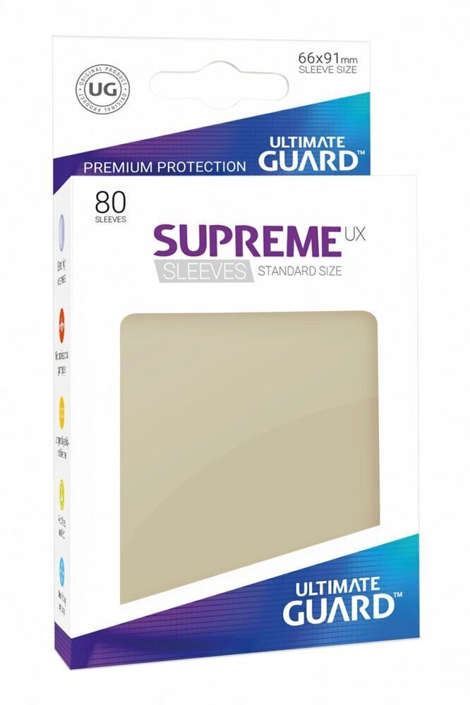 ULTIMATE GUARD Supreme UX Kaitsekiled Standard Suurus (80-ne pakk) SAND hind ja info | Lauamängud ja mõistatused | kaup24.ee