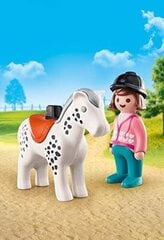 70404 PLAYMOBIL® 1.2.3 Всадник с лошадью цена и информация | Конструкторы и кубики | kaup24.ee