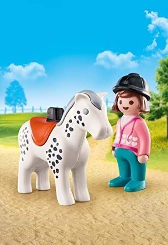 70404 PLAYMOBIL® 1.2.3 Ratsanik hobusega hind ja info | Klotsid ja konstruktorid | kaup24.ee