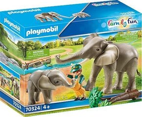 70324 PLAYMOBIL® Family Fun Семья слонов цена и информация | Конструкторы и кубики | kaup24.ee