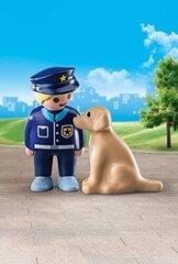 70408 PLAYMOBIL® 1.2.3 Politseinik koeraga hind ja info | Klotsid ja konstruktorid | kaup24.ee
