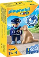 70408 PLAYMOBIL® 1.2.3 Politseinik koeraga hind ja info | Klotsid ja konstruktorid | kaup24.ee