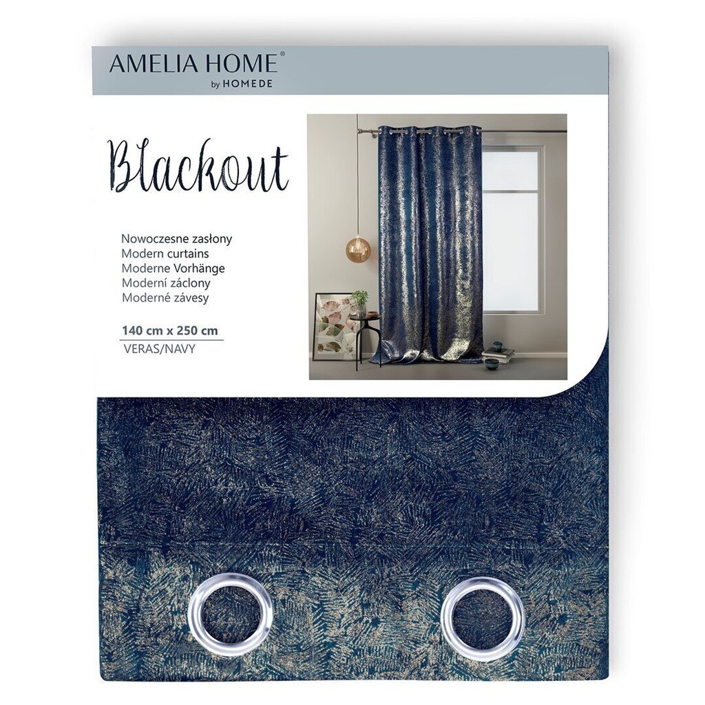 AmeliaHome pimendav kardin Blackout hind ja info | Kardinad | kaup24.ee