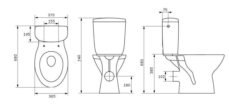 WC-pott MITO, tahavooluga hind ja info | WС-potid | kaup24.ee