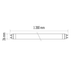 LED трубкаА T8 18W 120 см, NW цена и информация | Монтируемые светильники, светодиодные панели | kaup24.ee