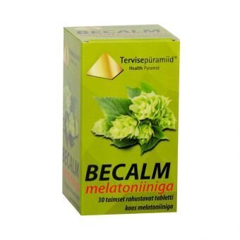 BeCalm melatoniiniga tabletid N30 hind ja info | Vitamiinid, toidulisandid, preparaadid tervise heaoluks | kaup24.ee