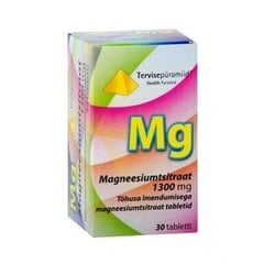 Magneesiumtsitraat 1300 mg tabletid N30 hind ja info | Vitamiinid, toidulisandid, preparaadid tervise heaoluks | kaup24.ee