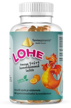 Пищевая добавка Lohe Omega 3+6+9 для детей, апельсинового вкуса, 60 жевательных конфет цена и информация | Витамины, пищевые добавки, препараты для иммунитета | kaup24.ee