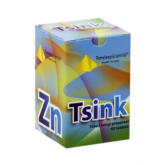 Tsink tabletid N60 hind ja info | Vitamiinid, toidulisandid, immuunsuse preparaadid | kaup24.ee