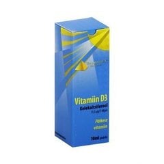 Vitamiin D3 tilgad 10ml pudel hind ja info | Vitamiinid, toidulisandid, immuunsuse preparaadid | kaup24.ee